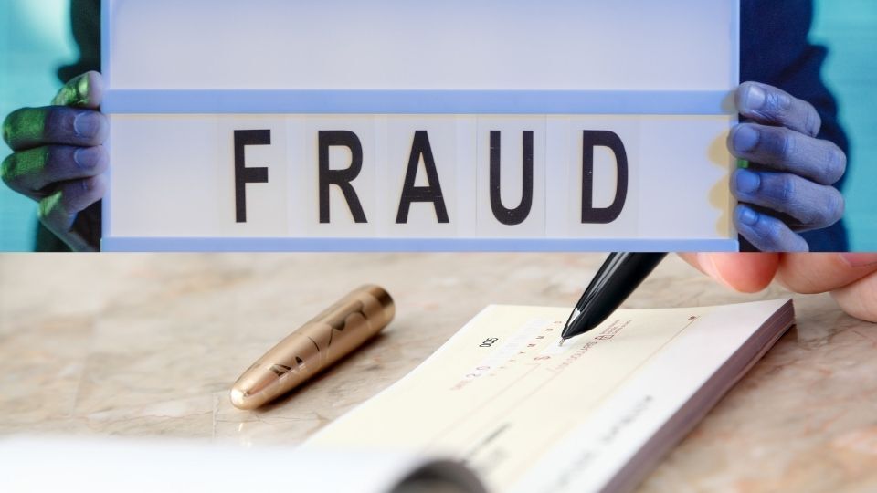 (In the image an emphasis can be seen on the cheque fraud) 