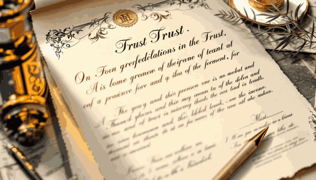 A visual representation of the benefits of using a declaration of trust for rental income.