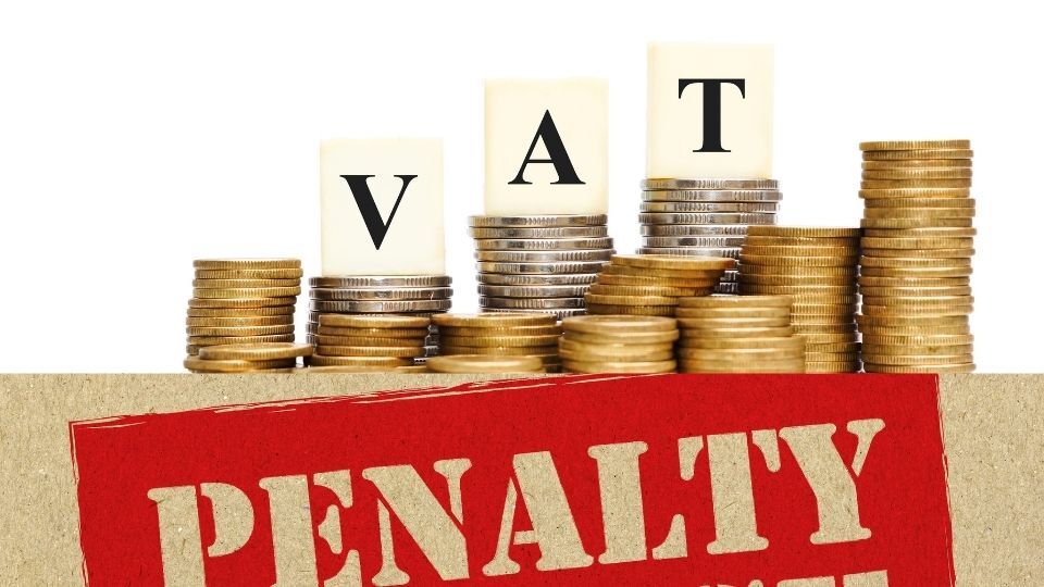In the image you can see the penalty for late vat is highlighted