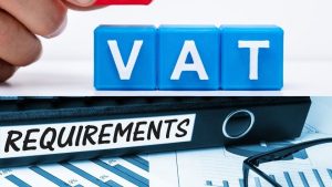 In the image a strong emphasis on VAT registration requirements can be seen easily