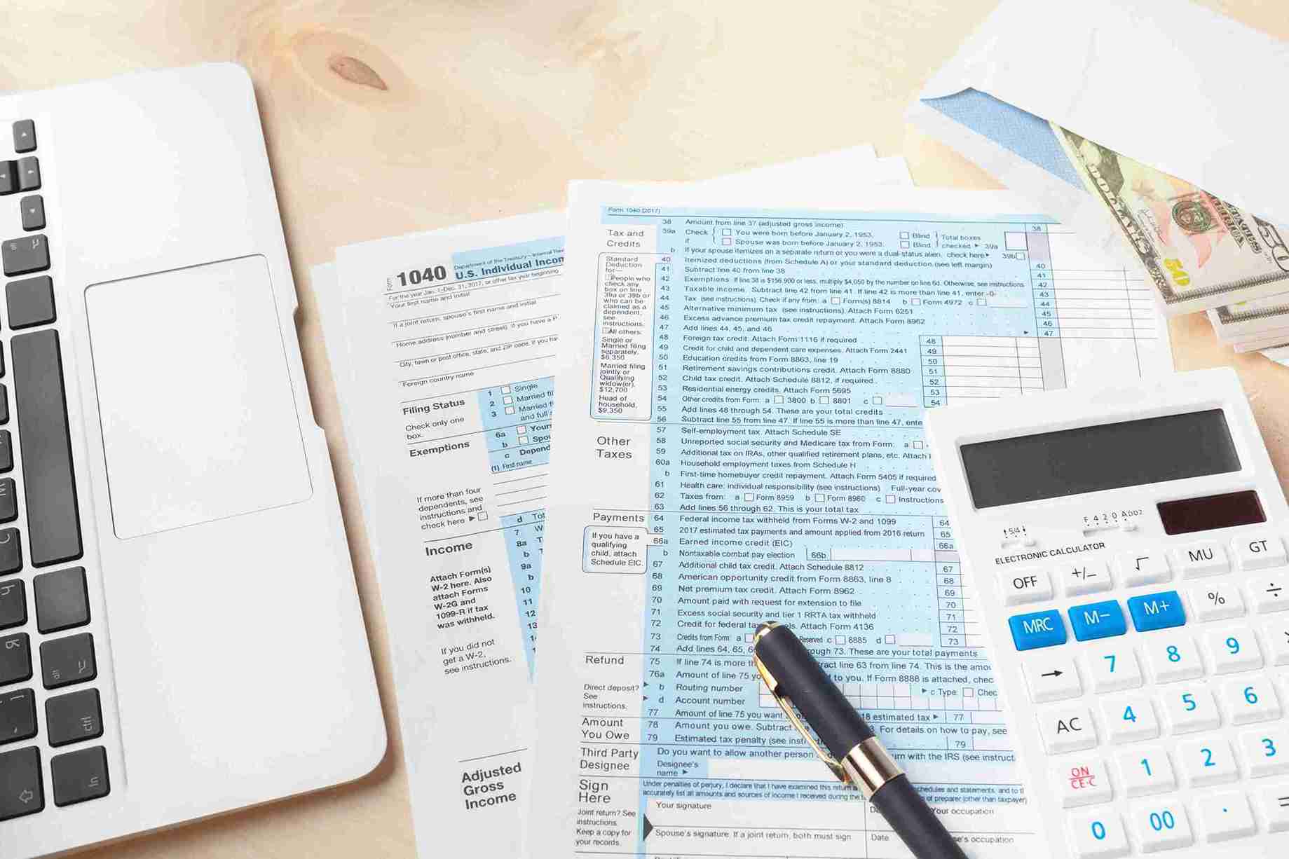 Image illustrating steps to file taxes for free, featuring a checklist and a computer with tax software open.