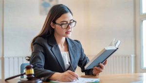 Lawyer reviewing new UK airbnb regulations and legal requirements for short-term rental compliance.