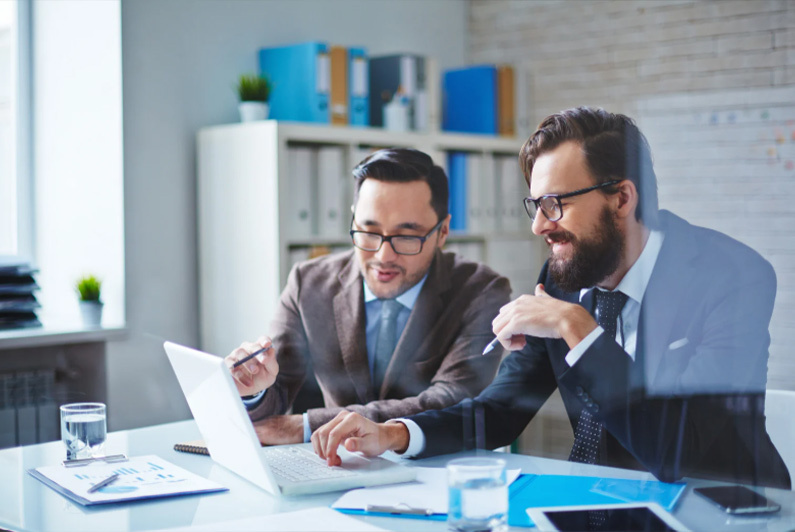 (Consultants explaining how to get a VAT registration number for a new business.)